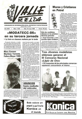 N&uacute;mero 1.526 - 16 de mayo de 1986