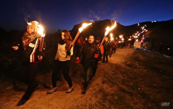 El fuego de 99 antorcheros abrir&aacute; hoy la Bajada desde Bol&oacute;n