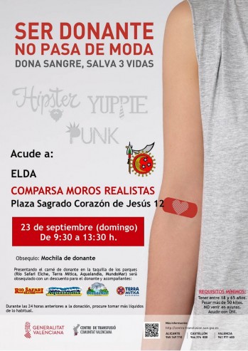 Nueva donaci&oacute;n de sangre en la Comparsa Moros Realistas este domingo