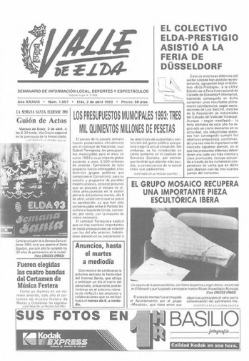 N&uacute;mero 1.857 - 2 de abril de 1993