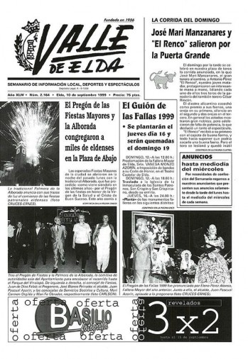N&uacute;mero 2.164 - 10 de septiembre de 1999