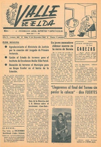 N&uacute;mero 0485 - 11 de diciembre de 1965