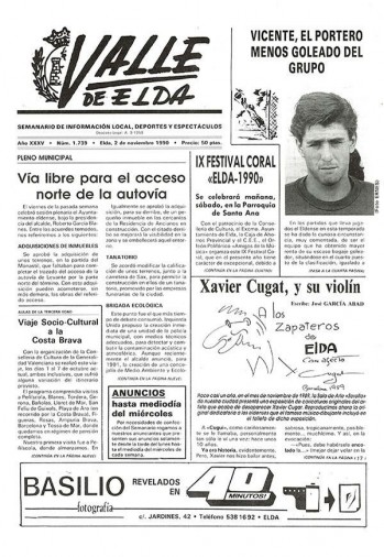 N&uacute;mero 1.739 - 2 de noviembre de 1990
