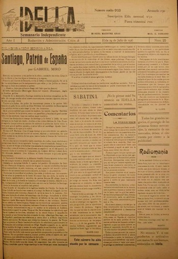 Idella n&ordm; 025 - A&ntilde;o 1926