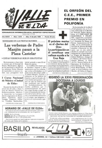 N&uacute;mero 1.679 - 14 de julio de 1989