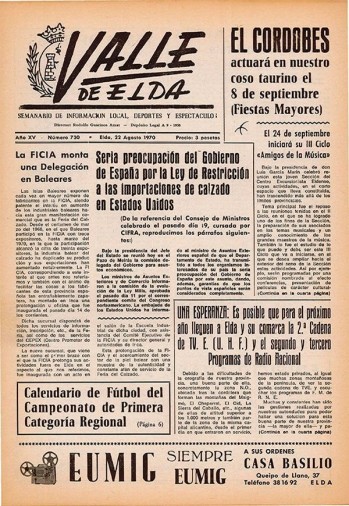 N&uacute;mero 0730 - 22 de agosto de 1970