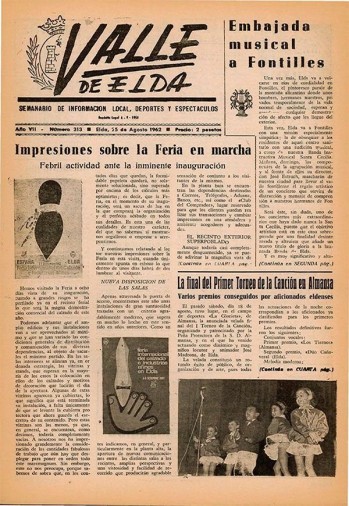 N&uacute;mero 0313 - 25 de agosto de 1962