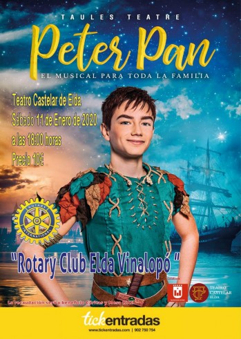 El Rotary Club Elda programa el musical "Peter Pan" para ayudar a las familias necesitadas