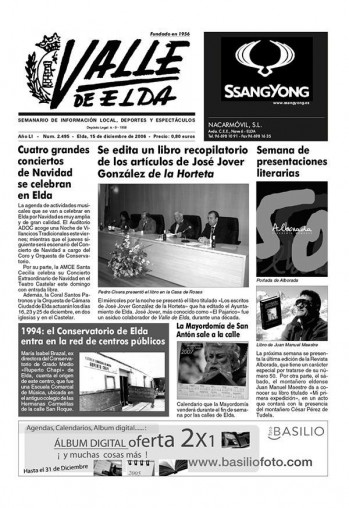 N&uacute;mero 2.495 - 15 de diciembre de 2006