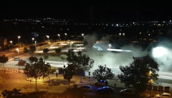 Incendian un aseo port&aacute;til en los conciertos de Fiestas Mayores