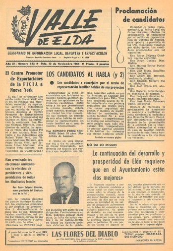N&uacute;mero 0533 - 12 de noviembre de 1966