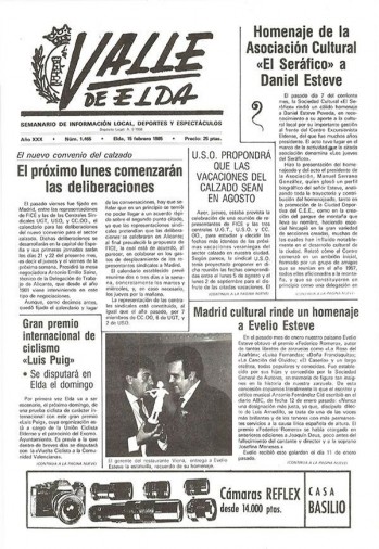 N&uacute;mero 1.465 - 15 de febrero de 1985