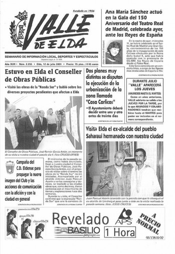 N&uacute;mero 2.255 - 12 de julio de 2001