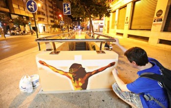 AMFI inaugura la intervenci&oacute;n art&iacute;stica realizada en el aparcamiento de la Gran Avenida