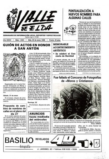 N&uacute;mero 1.654 - 20 de enero de 1989