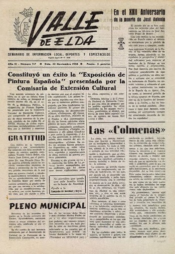 N&uacute;mero 0117 - 22 de noviembre de 1958