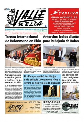 N&uacute;mero 2.922 - 25 de noviembre de 2016