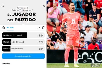 Ian Mackay es el mejor jugador del partido ante el Levante