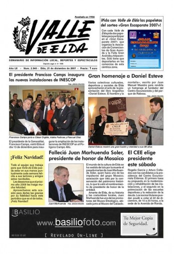 N&uacute;mero 2.540 - 21 de diciembre de 2007