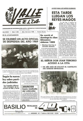 N&uacute;mero 1.700 - 5 de enero de 1990