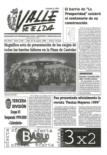 N&uacute;mero 2.162 - 27 de agosto de 1999