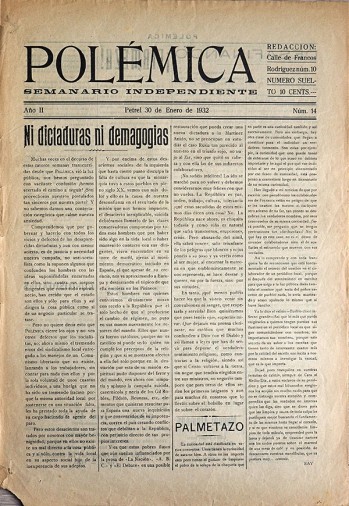 Pol&eacute;mica 14