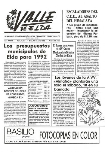 N&uacute;mero 1.824 - 17 de julio de 1992
