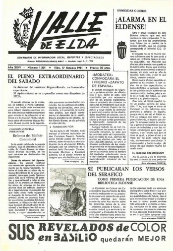 N&uacute;mero 1.301 - 17 de octubre de 1981
