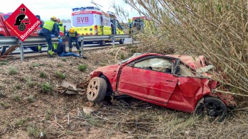 Dos heridos tras la salida de un veh&iacute;culo a la altura de la Loma Bad&aacute;
