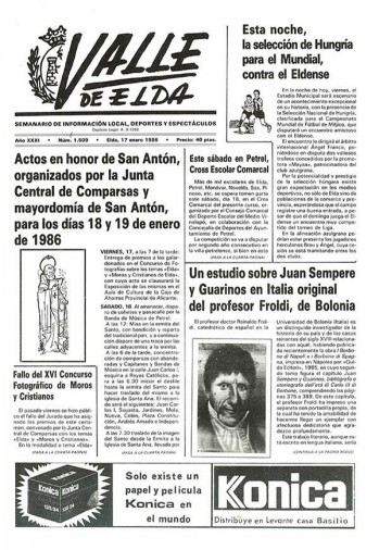 N&uacute;mero 1.509 - 17 de enero de 1986