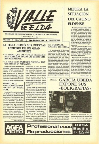N&uacute;mero 1.422 - 23 de marzo de 1984